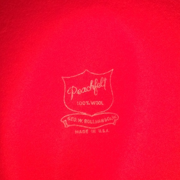 Made in U.S.A. Peach felt 100% Wool Hat Vintage - Picture 4 of 4